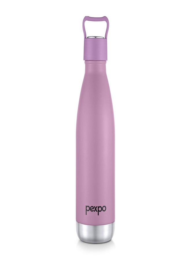 Pexpo Erica Stainless Steel Water Bottle 500ml | Hot and Cold Thermo Flask | ISI Certified Steel Bottle | Triple Wall Insulation | Leakproof | for Home, Office, School | 1-Year Warranty | Rosy Brown - Image 1